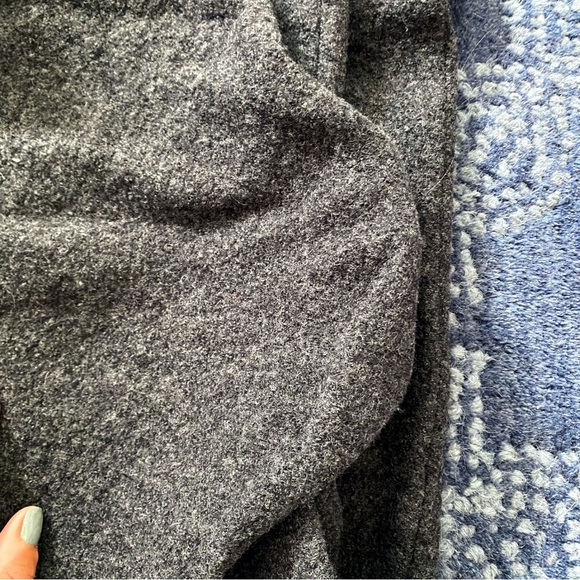 🩶 ZARA GREY WOOL STRAPLESS FITTED RUCHED MIDI DRESS! - Picture 11 of 16